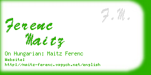 ferenc maitz business card